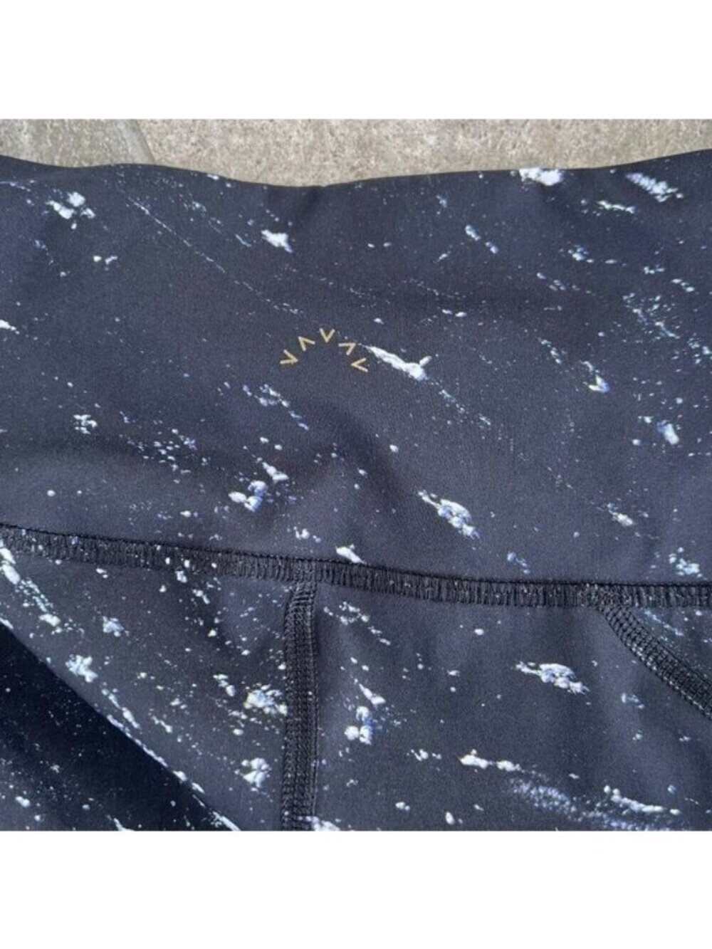 Varley Windsor Tights Leggings Size XS Black Marble Mesh Panels - Picture 7 of 10